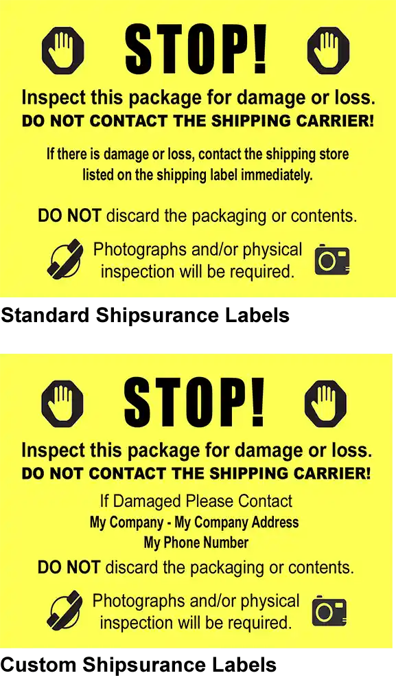 shipsurance labels