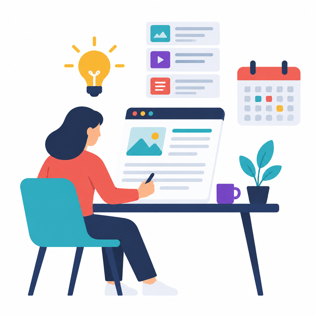 Content strategy planning illustration